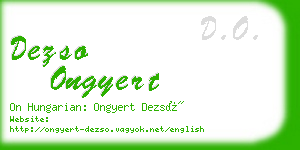 dezso ongyert business card